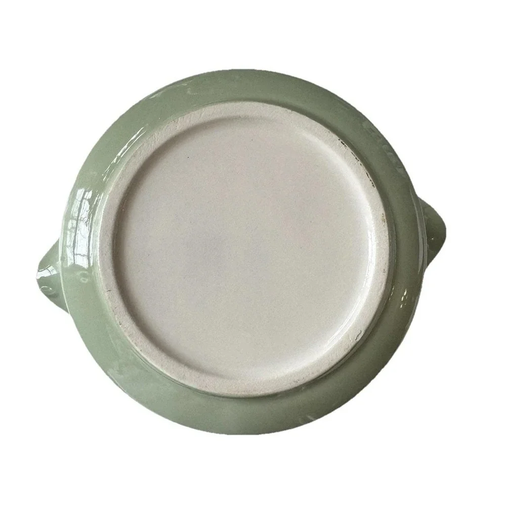 Vintage Taylor Smith Taylor Heritage Classic Celadon Green Gravy Bowl Boat MCM